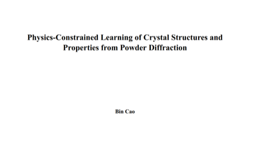 Physics-Constrained Learning of Crystal Structures and Properties from Powder Diffraction